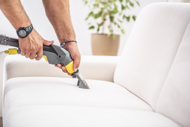 sofa deep cleaning by a professional.